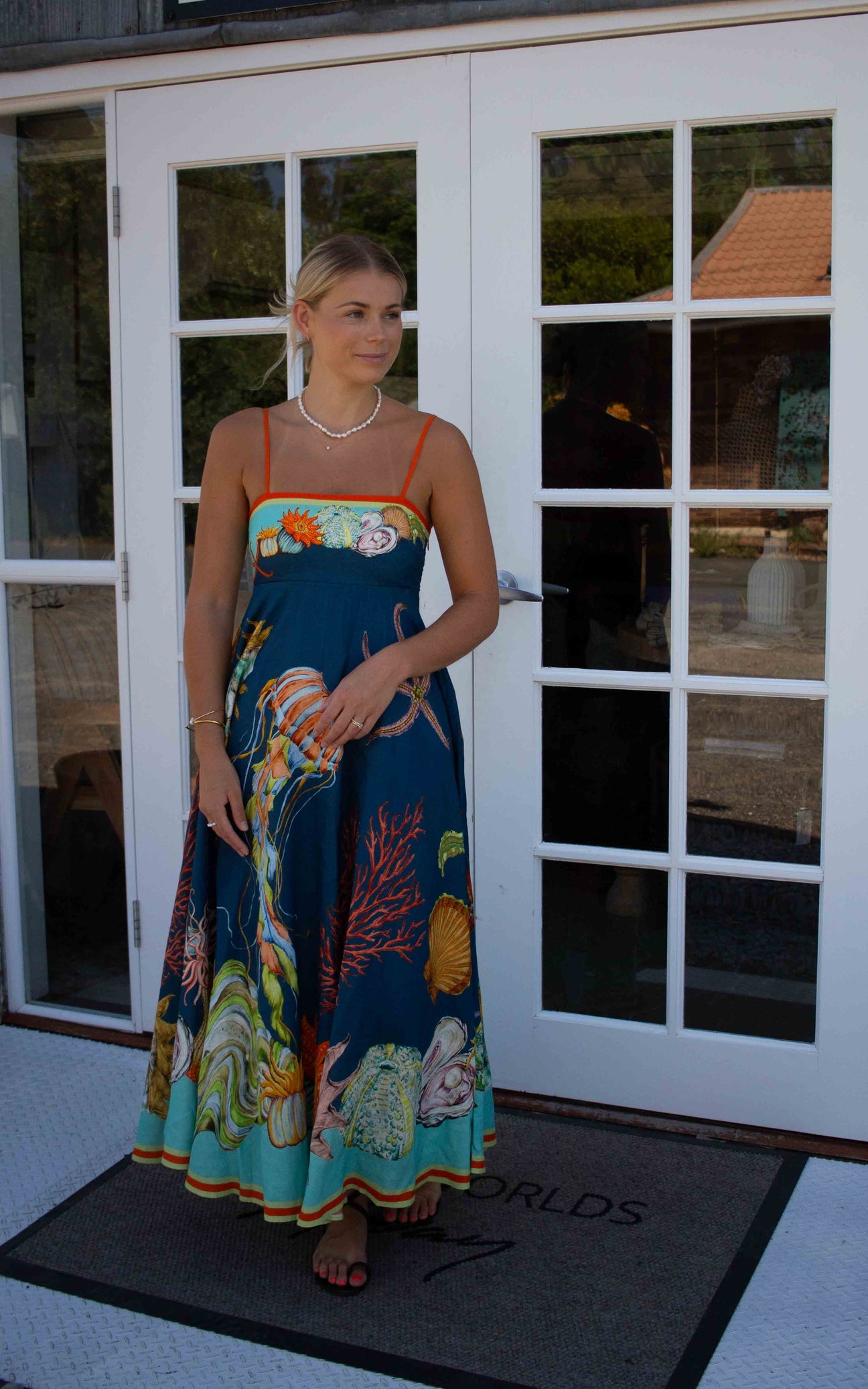 ALM Dorian Linen Midi Dress Sundress