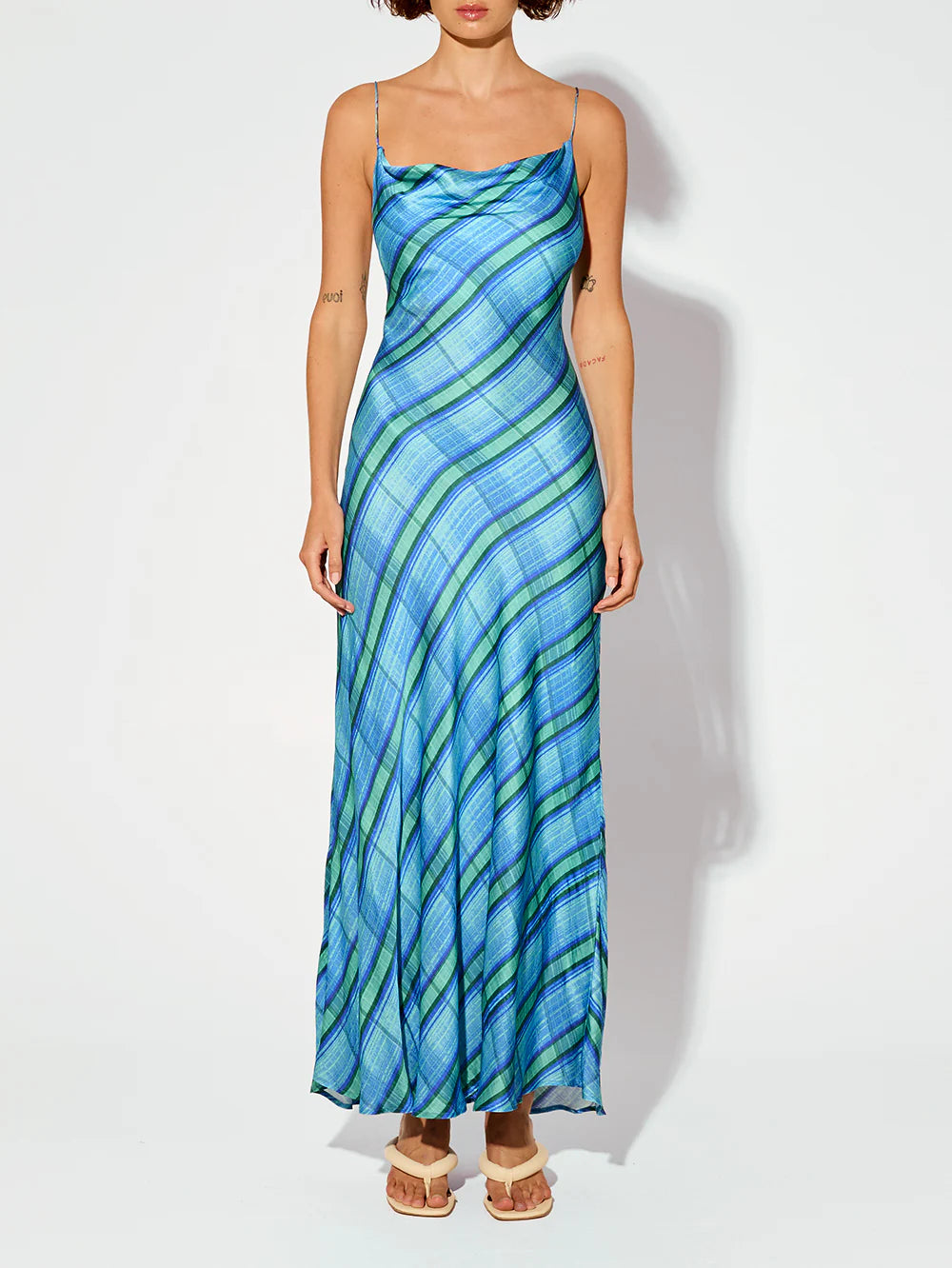 KV Oceana Cowl Neck Slip Midi Maxi Dress