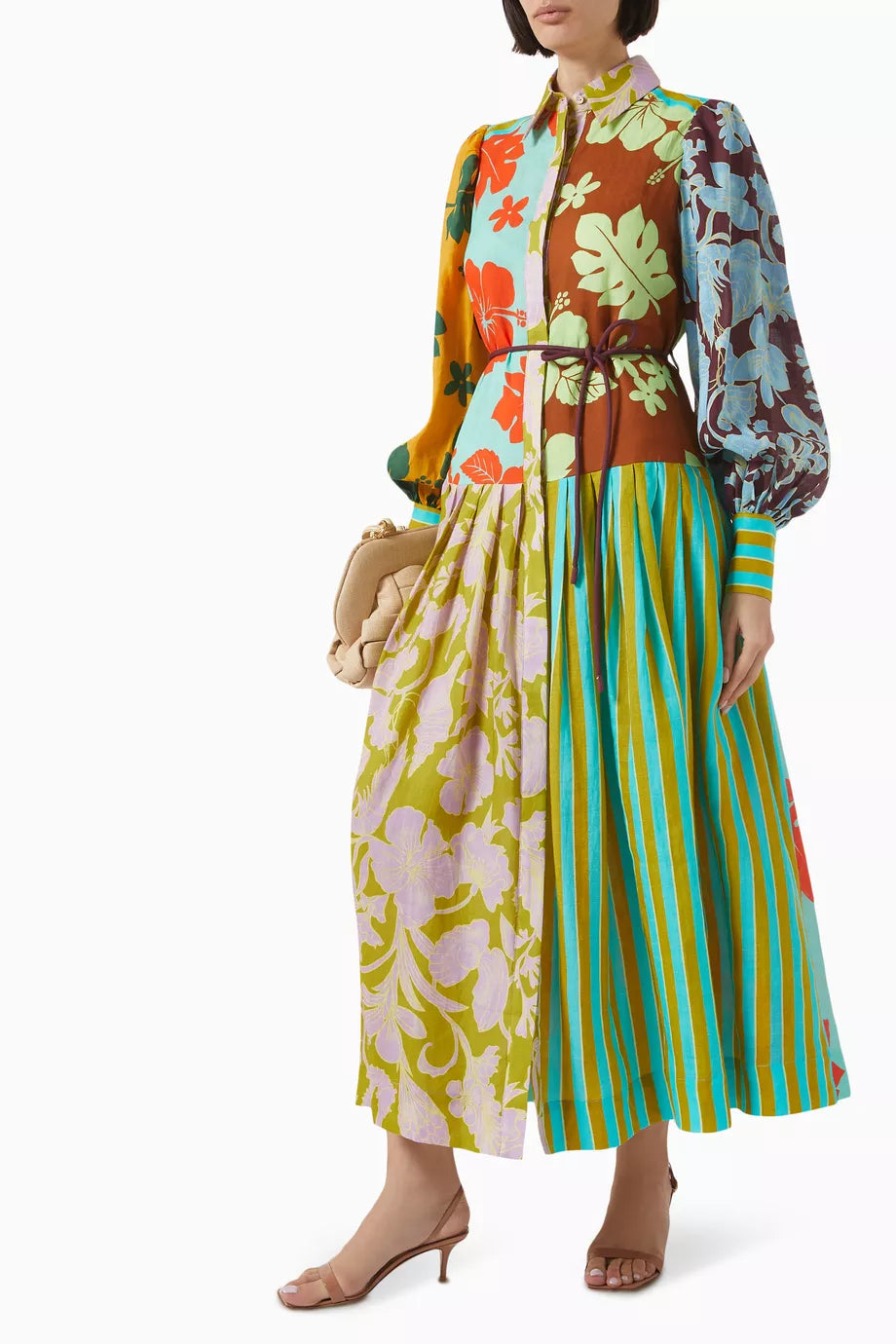 ALM Poppy Spliced Midi Dress Shirtdress