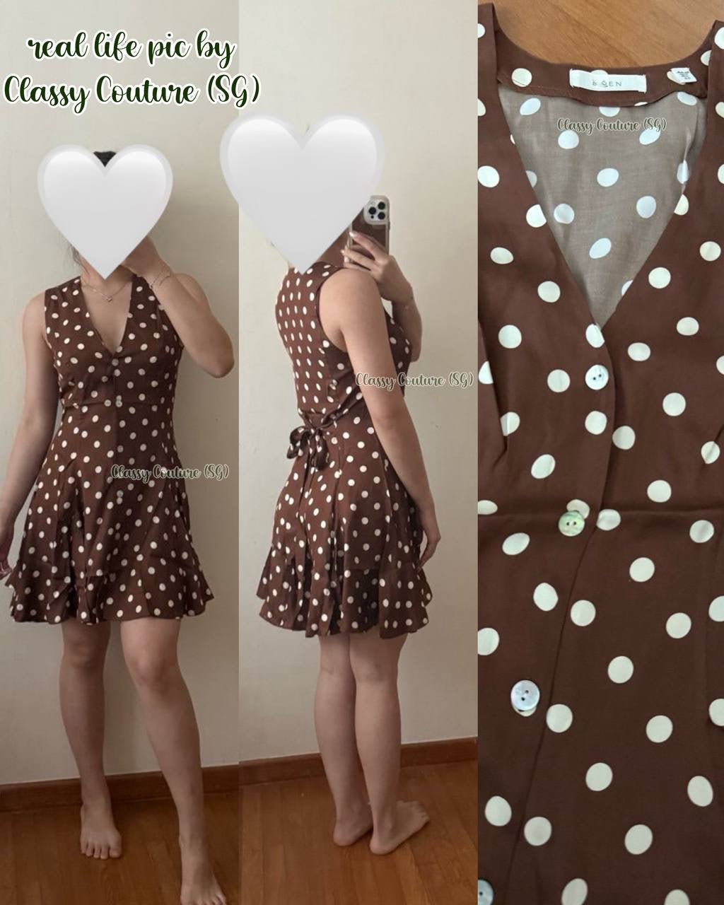DN Aubrey Silk-Viscose Polka Dot Mini Dress
