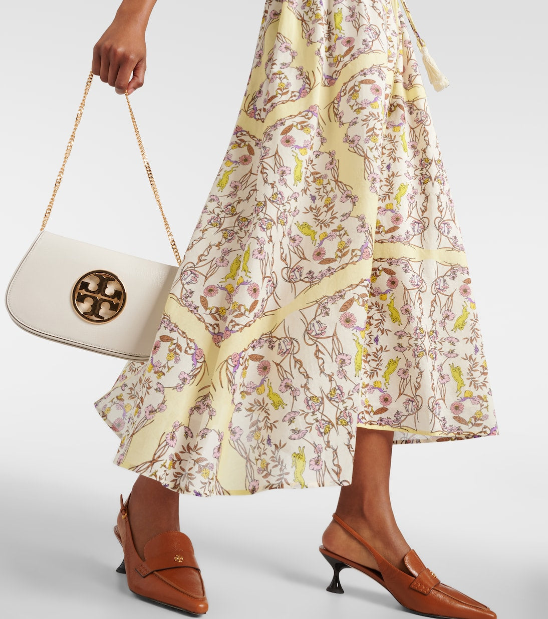 TB Printed Cotton Midi Dress Shirtdress