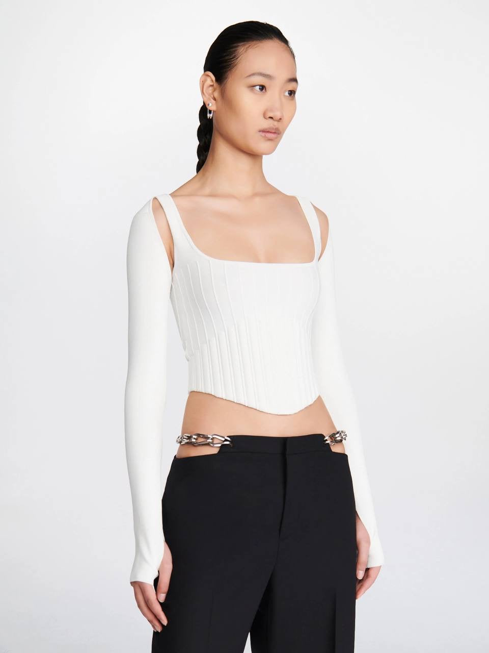 DLee Ventral Compact Corset Top w Sleeve