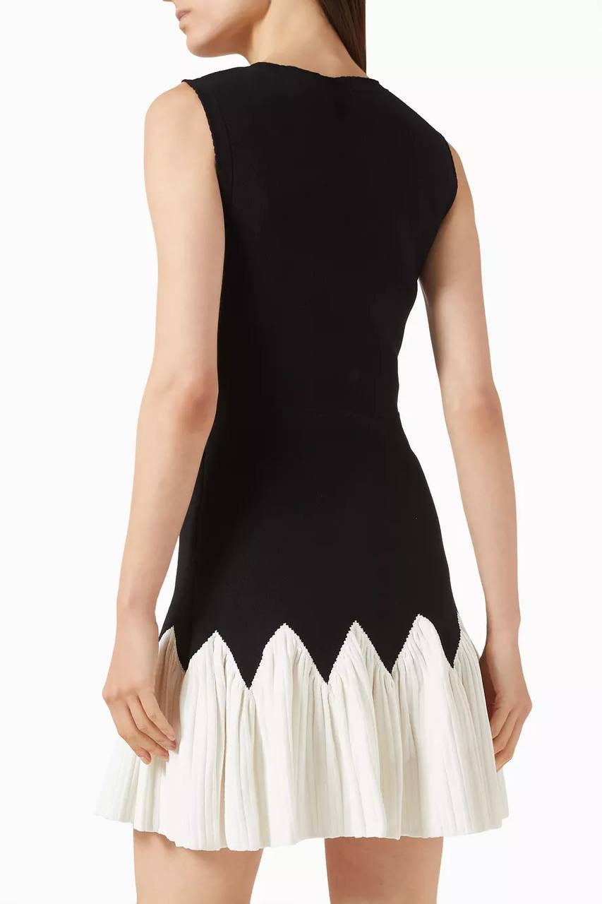 SD Cassie Two-tone Short Knit Viscose-blend Mini Dress