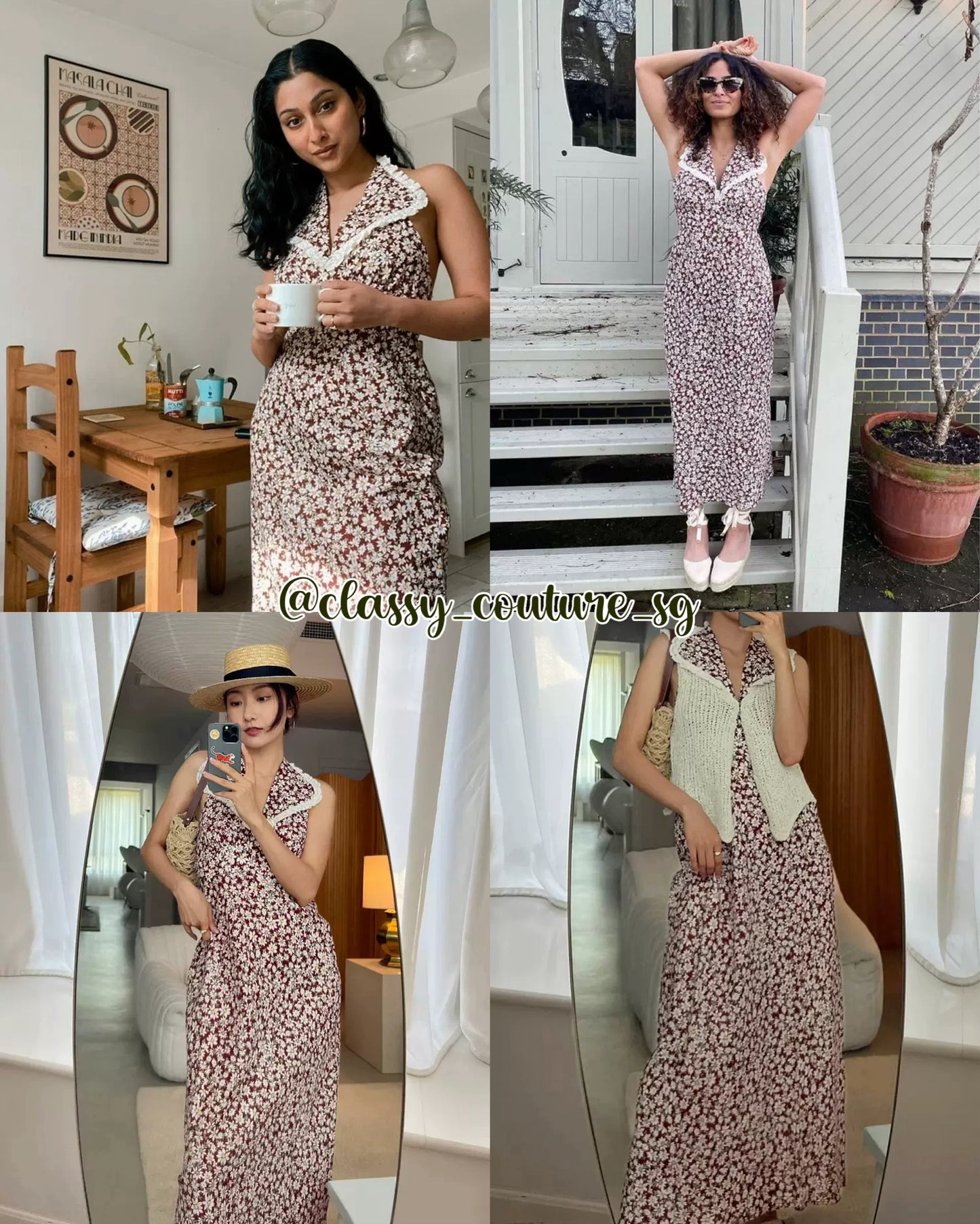 SALE! Rx Sabrina Halter Midi Dress