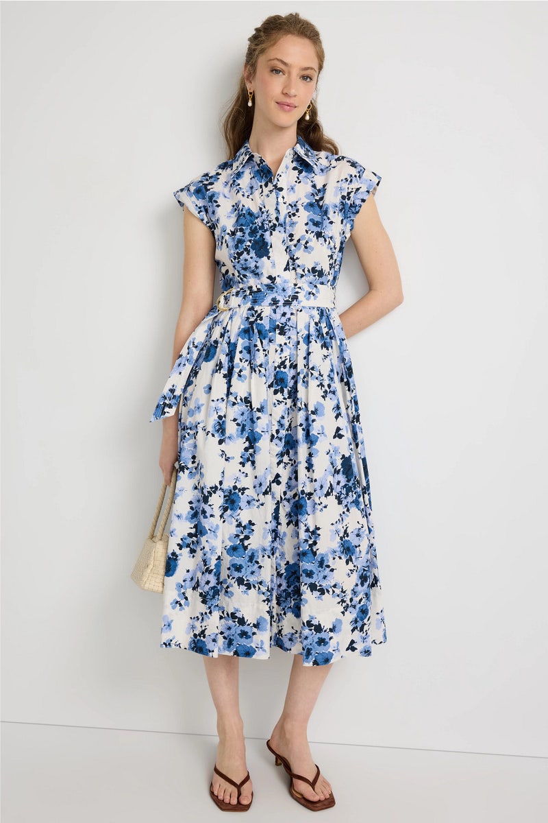 CC Octavia Floral Cotton Midi Dress