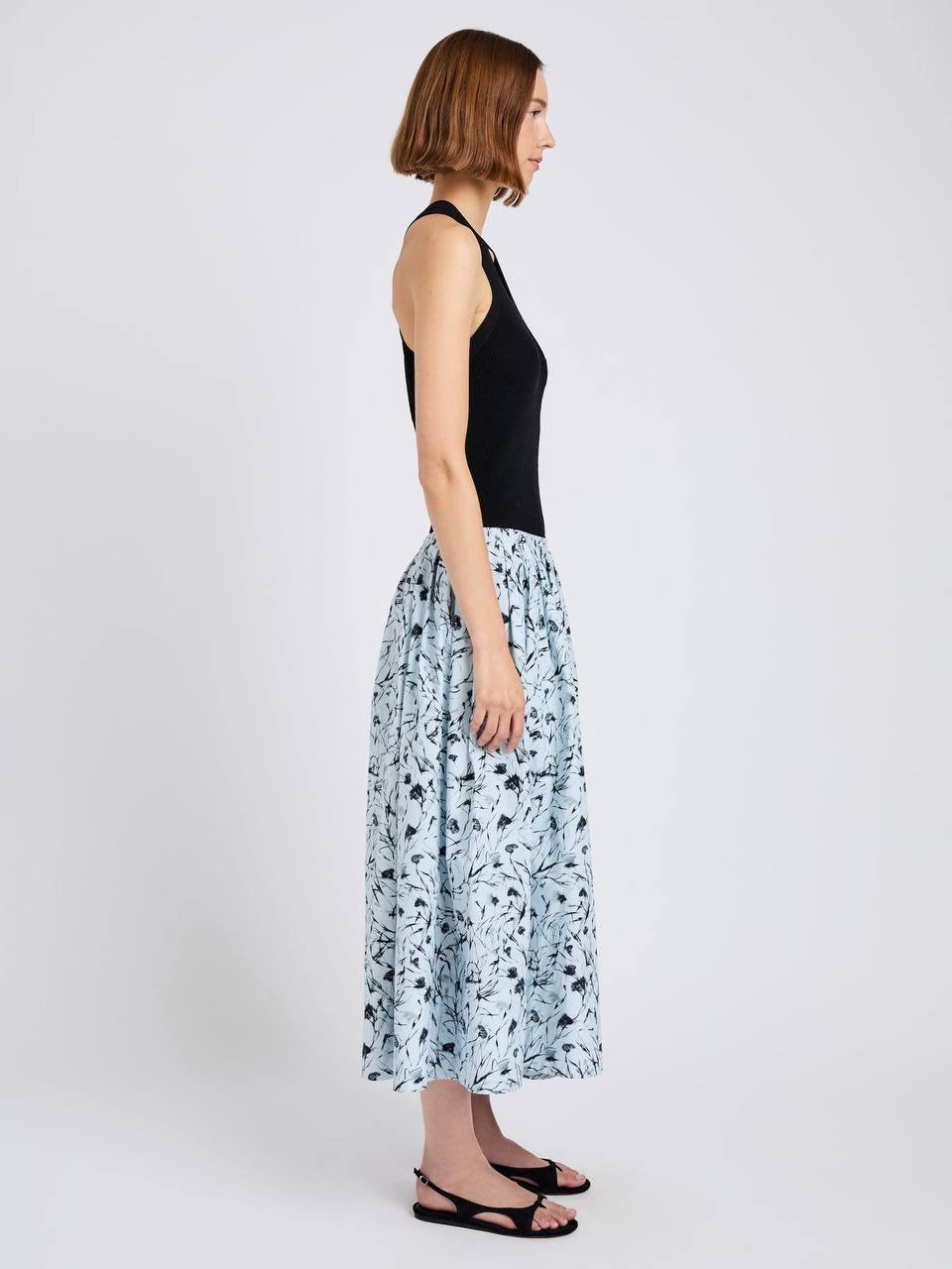 PS Austin Printed Cotton Midi Skirt