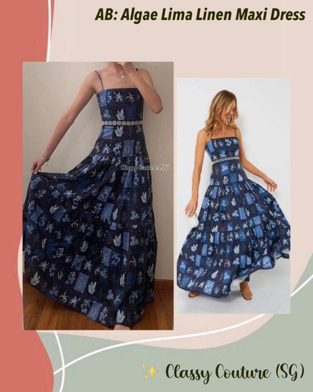 AB Algae Lima Linen Maxi Dress
