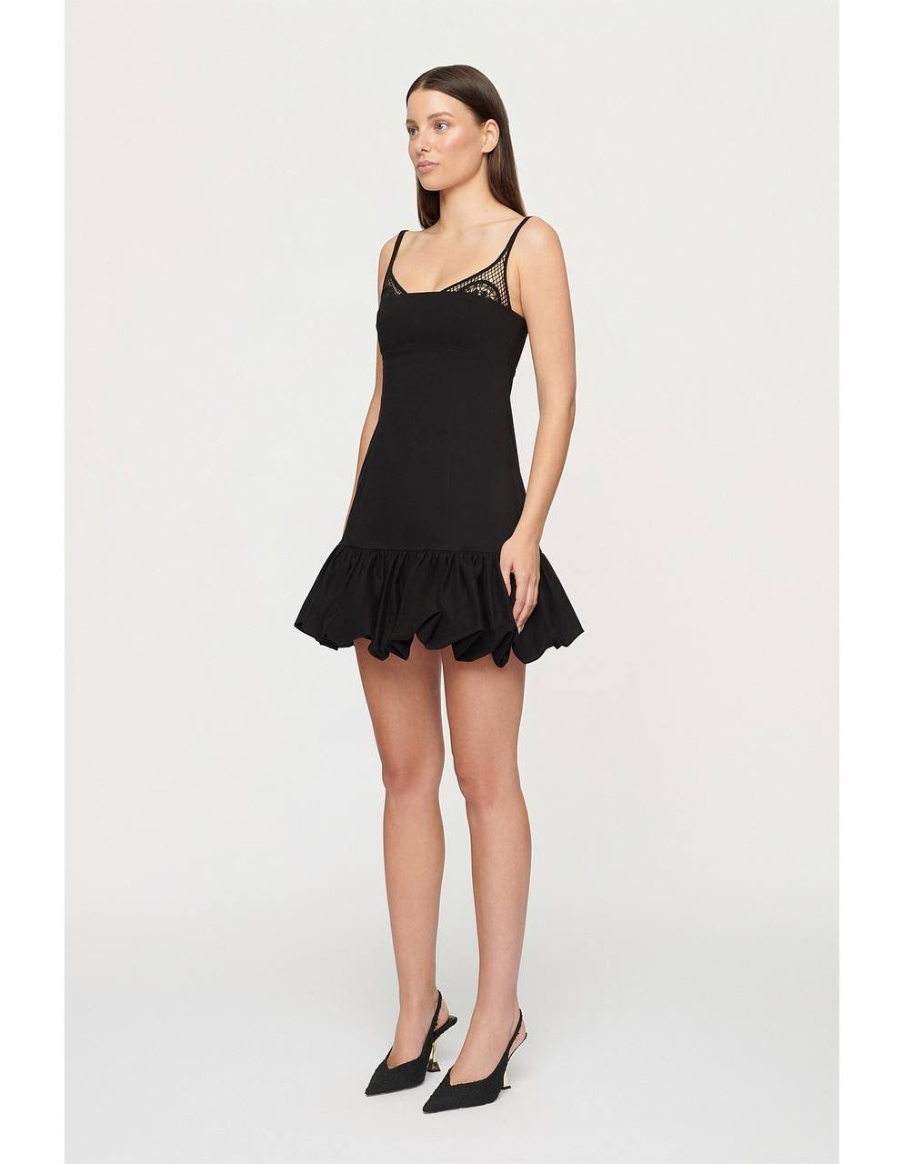 CLE Daisy Cotton Satin Mini Dress