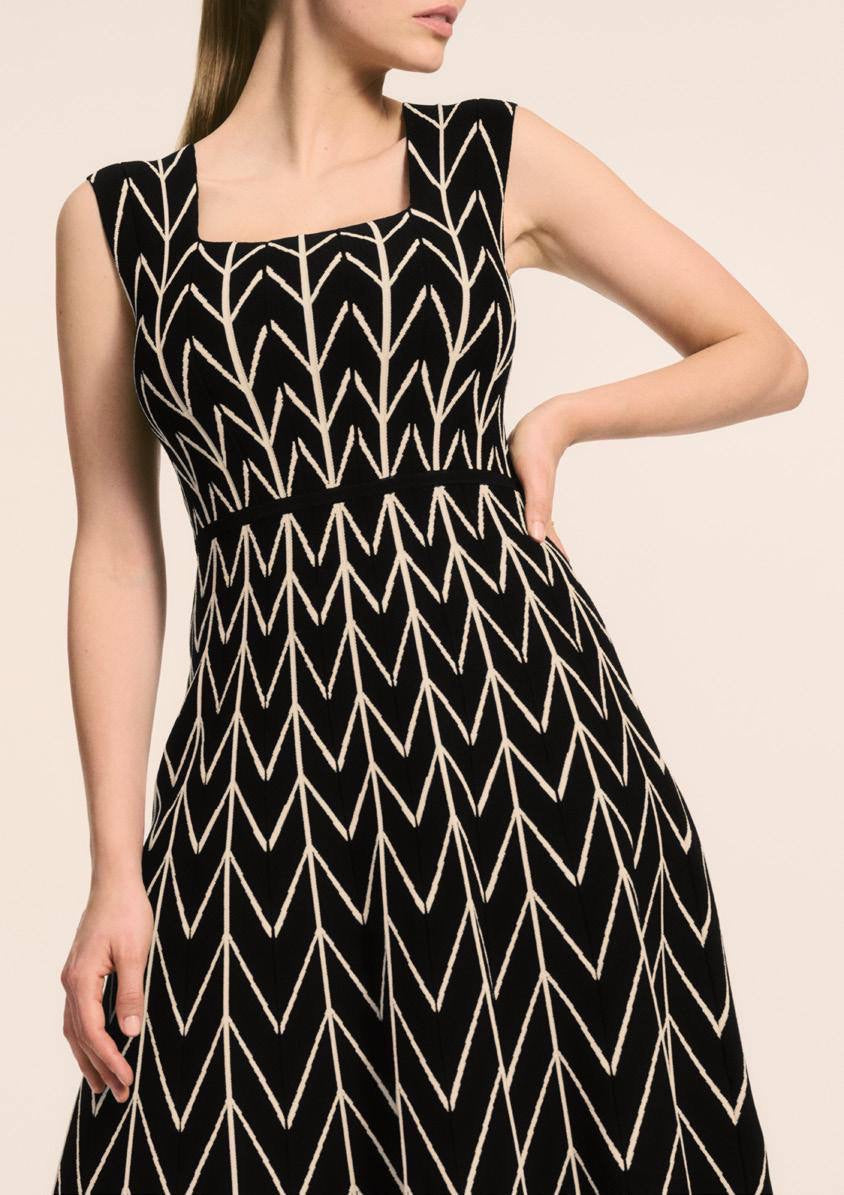 TF Ocana Herringbone Viscose-blend Knitted Midi Dress