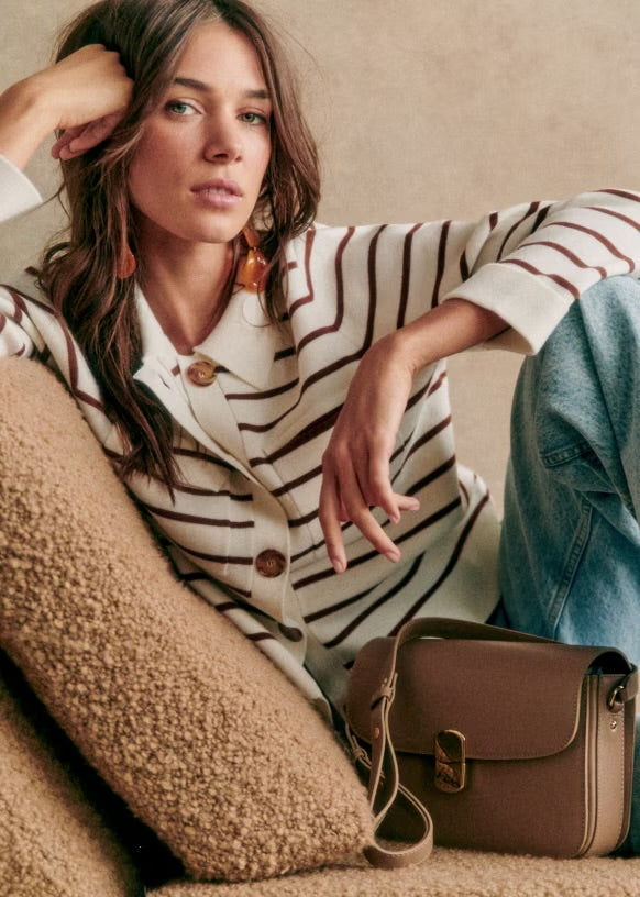 SZ Betty Cardigan in Stripes Merino Wool