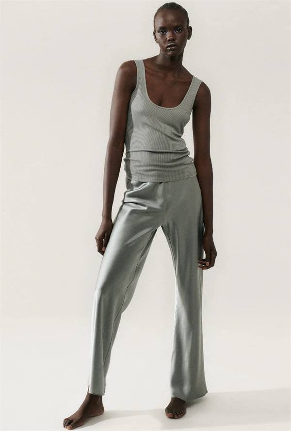 SL Ribbed Tank Top Silk Rib