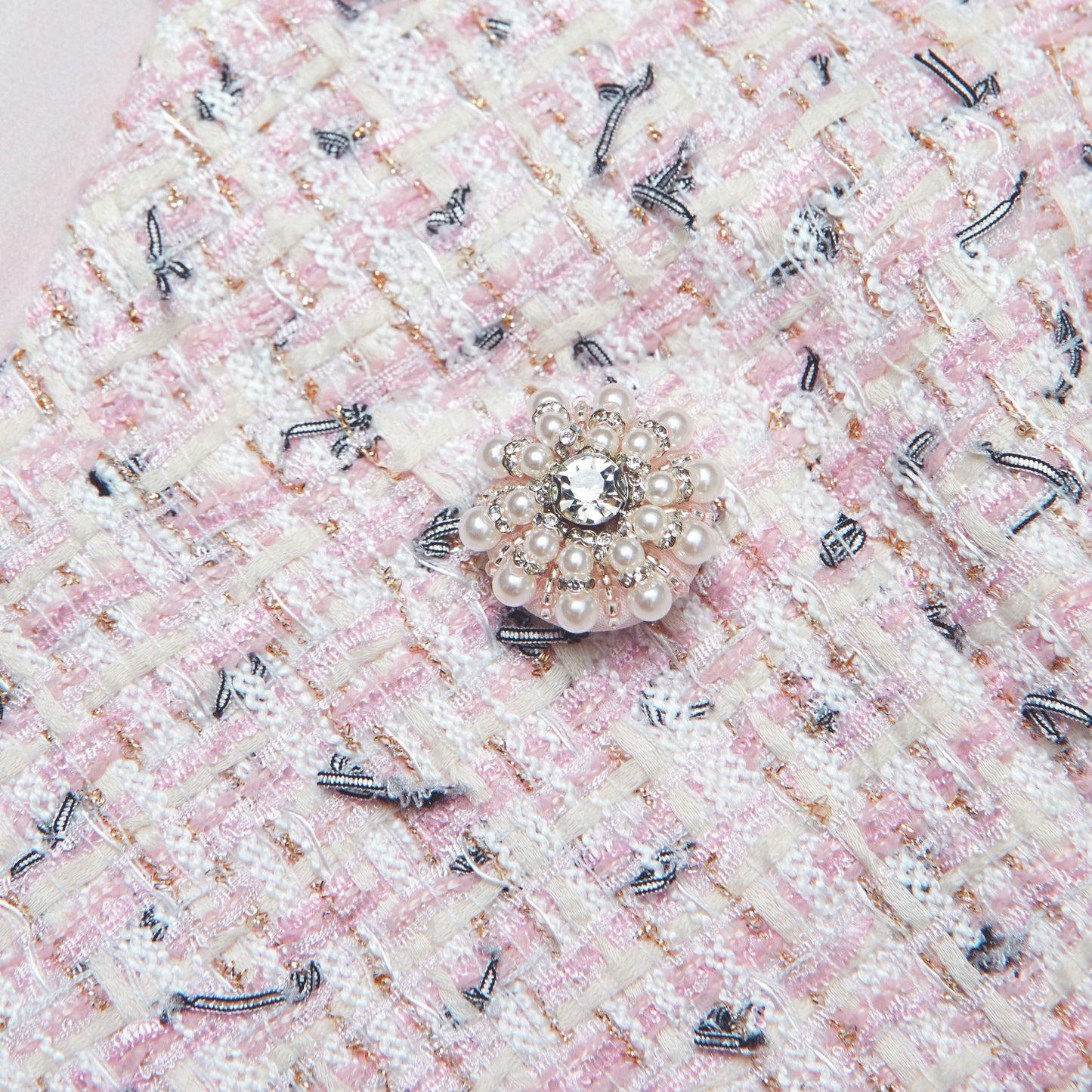 SP Pink Boucle Pearl Crop Top | Midi Skirt | Mini Dress | Set