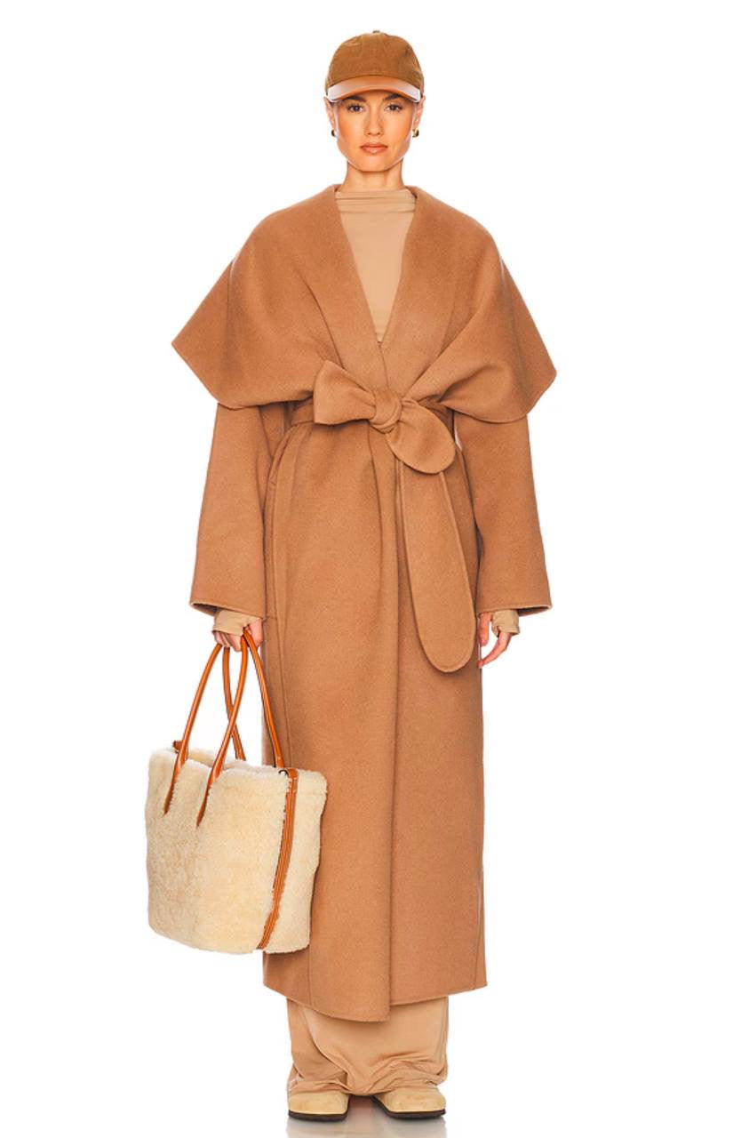HS The Throw Wool Blend Long Coat