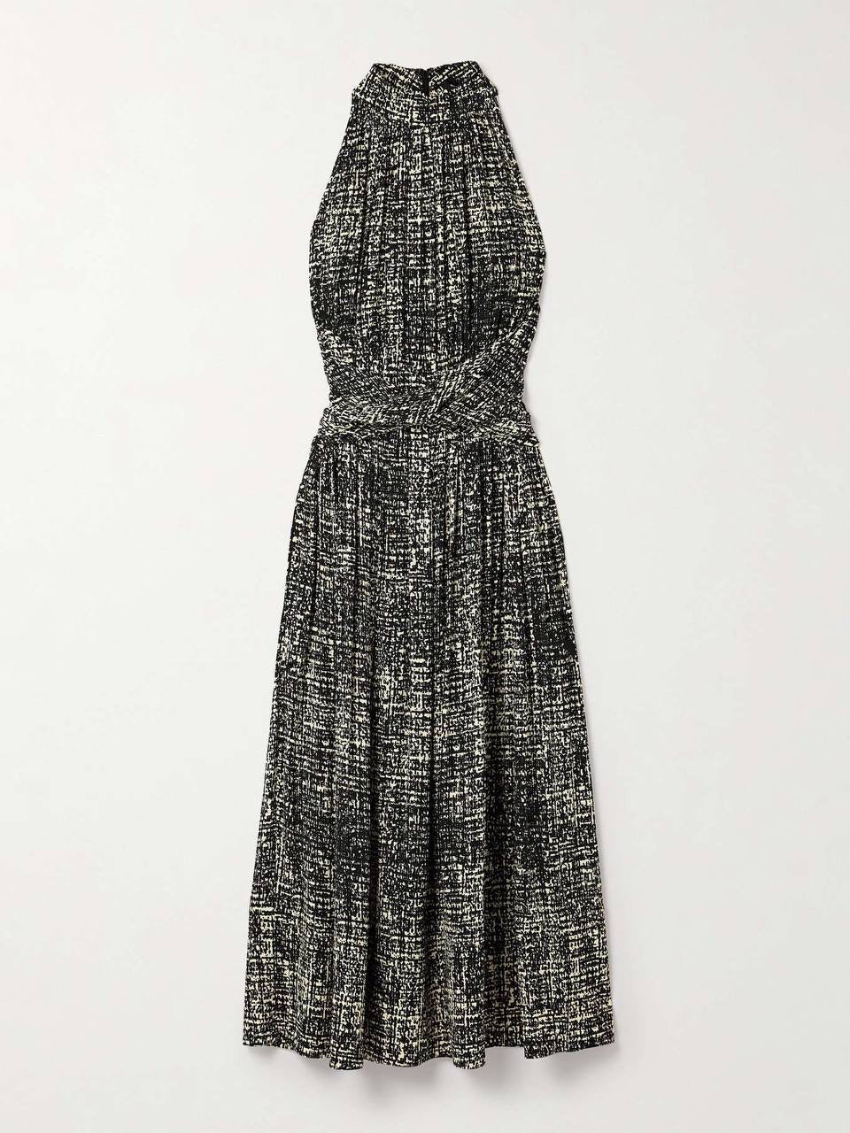 PS Lola Twist Front High Neck Sleeveless Vicose Crepe Midi Dresss