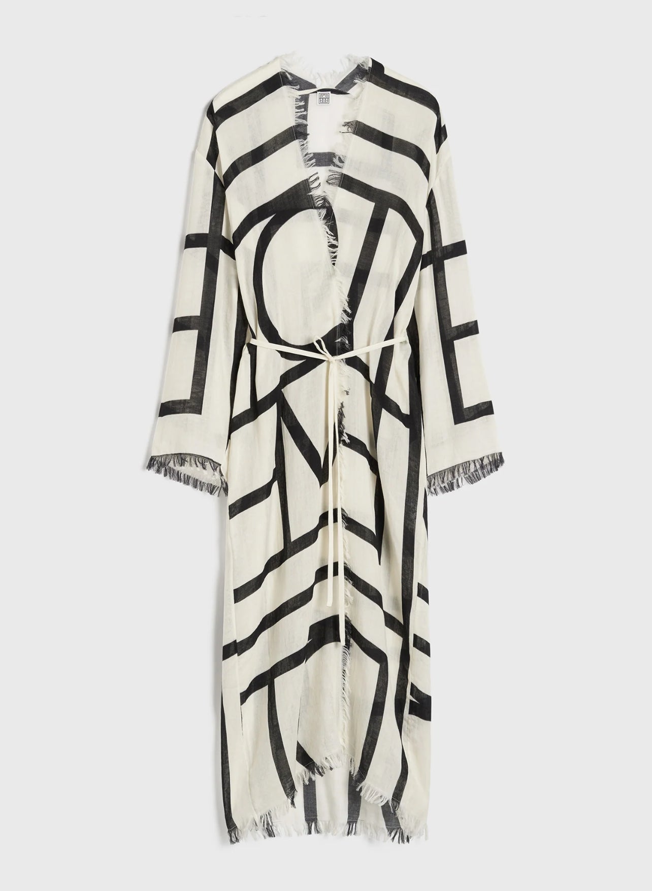2 Colors! Tot Monogram Cotton Wrap Midi Maxi Dress | Swimsuit Coverup Robe