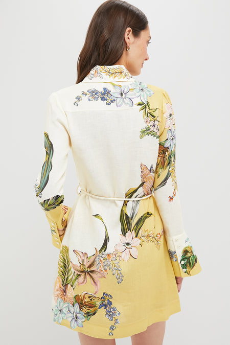 ALM Oleander Linen Mini Dress Shirtdress
