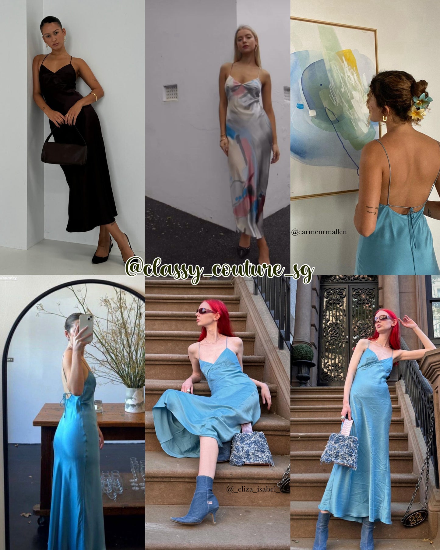 (PART 1/2) SL Deco Rouleau Silk Midi Maxi Dress: Solid Colours