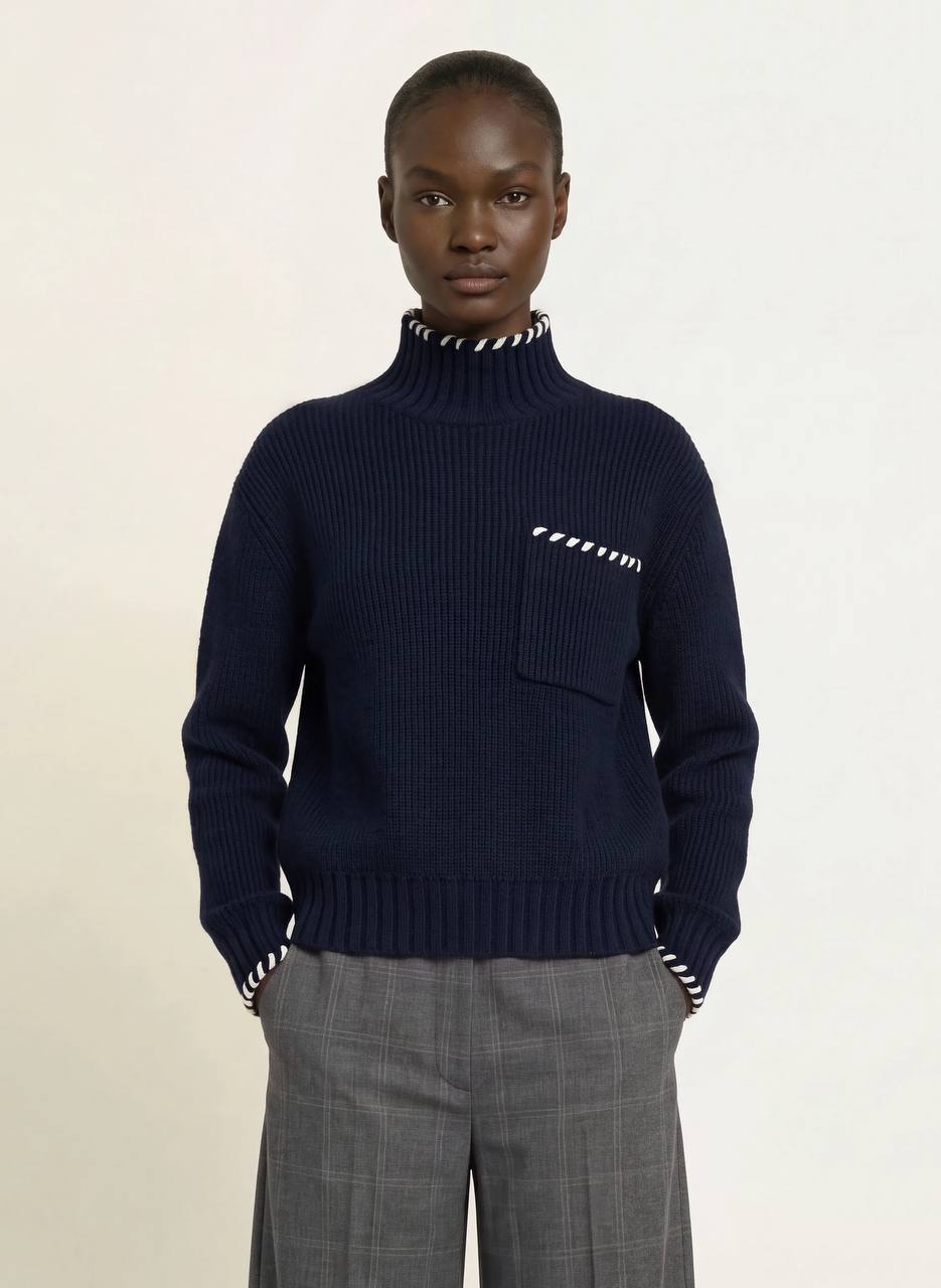 Wool Jumper with Braided Details