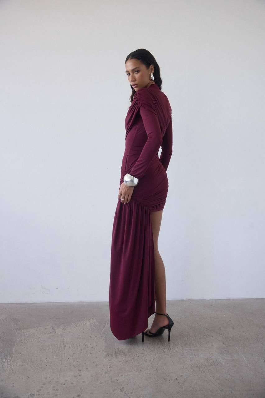 DLV Ravel Long Sleeve Spandex-Jersey Mini Dress