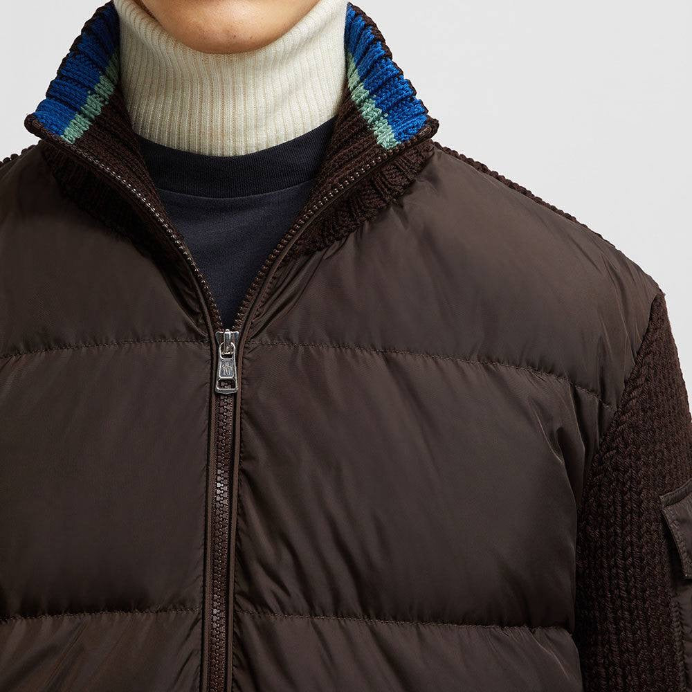 MC Men’s Padded Wool Zip Up Cardigan Jacket (Down Filling)