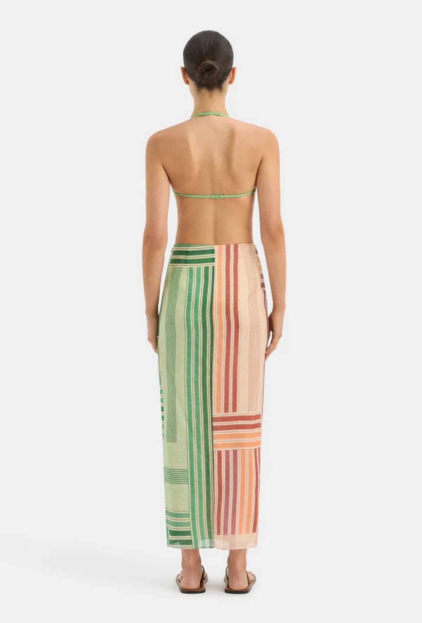 STL Marisol Twist Midi Skirt Silk-Wool