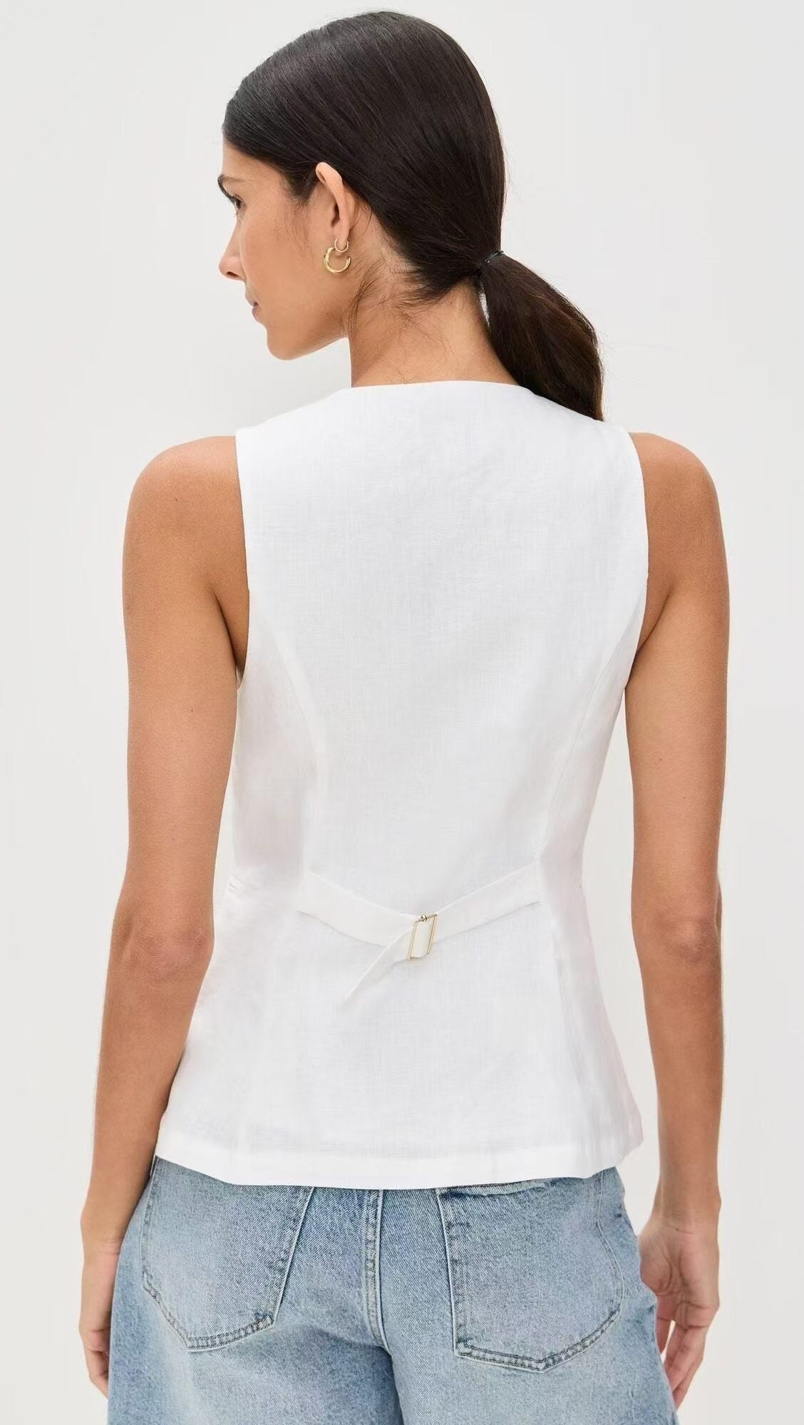 Ref Aspen Linen Vest Top