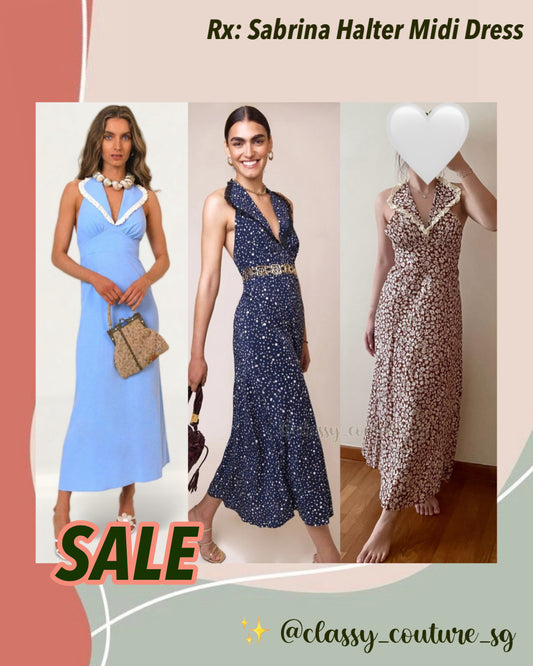 SALE! Rx Sabrina Halter Midi Dress
