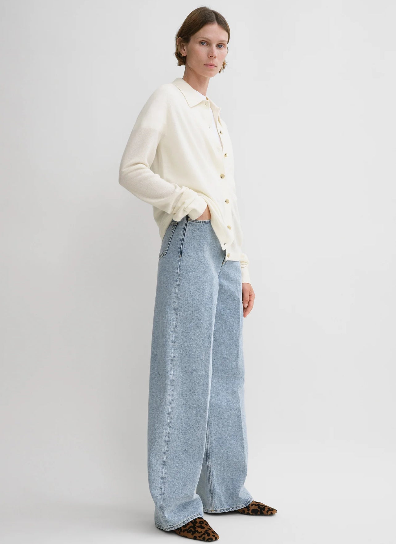 Tot Raglan Sleeve Cashmere Cardigan Shirt
