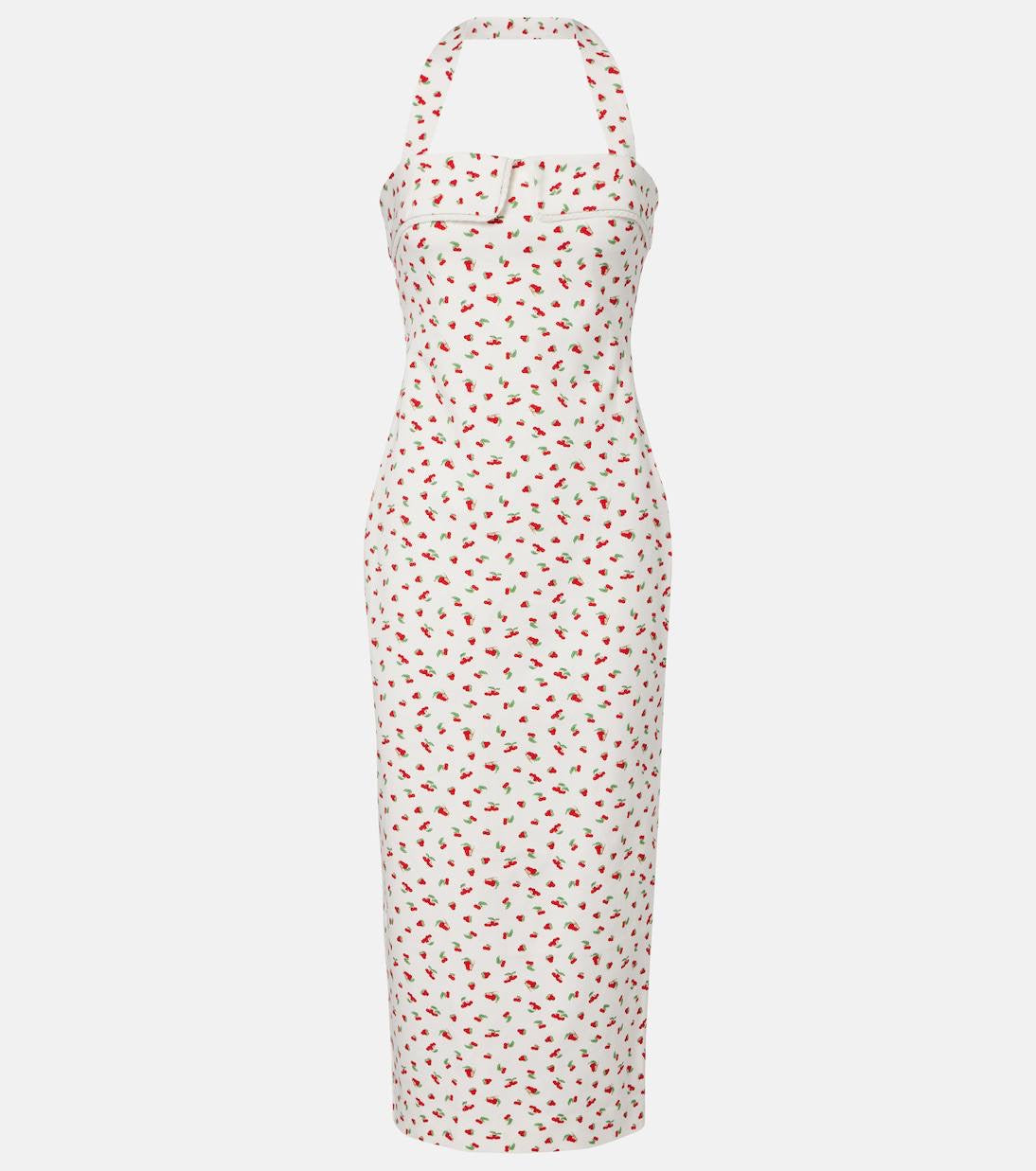 3 Colors! PSE Chiara & Ebony Cotton-blend Halter Bandeau Midi Dress