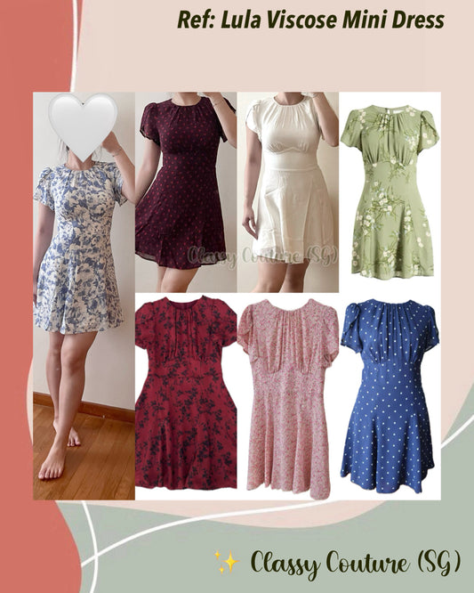 7 Colors! Ref Lula Viscose Mini Dress