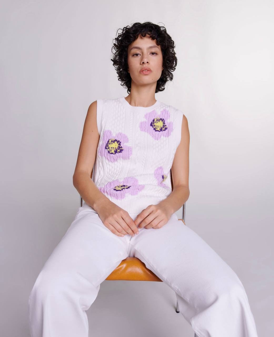 MJ Myflow Sleeveless Floral Jumper Knit Vest Top