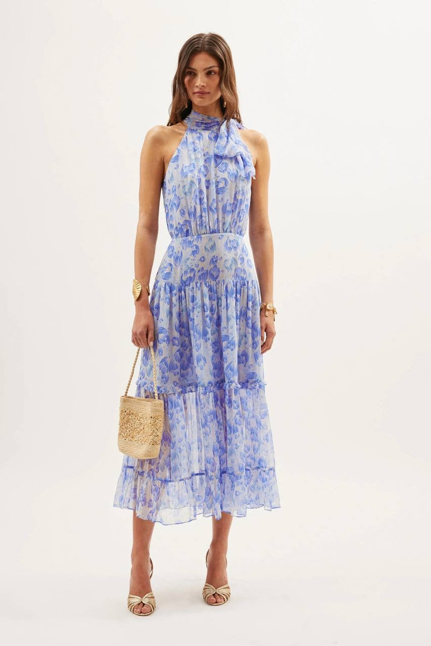 RX Pussybow Abi Viscose Midi Dress