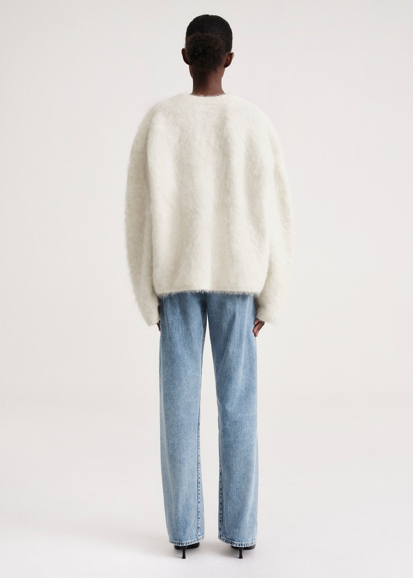 Tot Boxy Alpaca Knit Sweater Macadamia