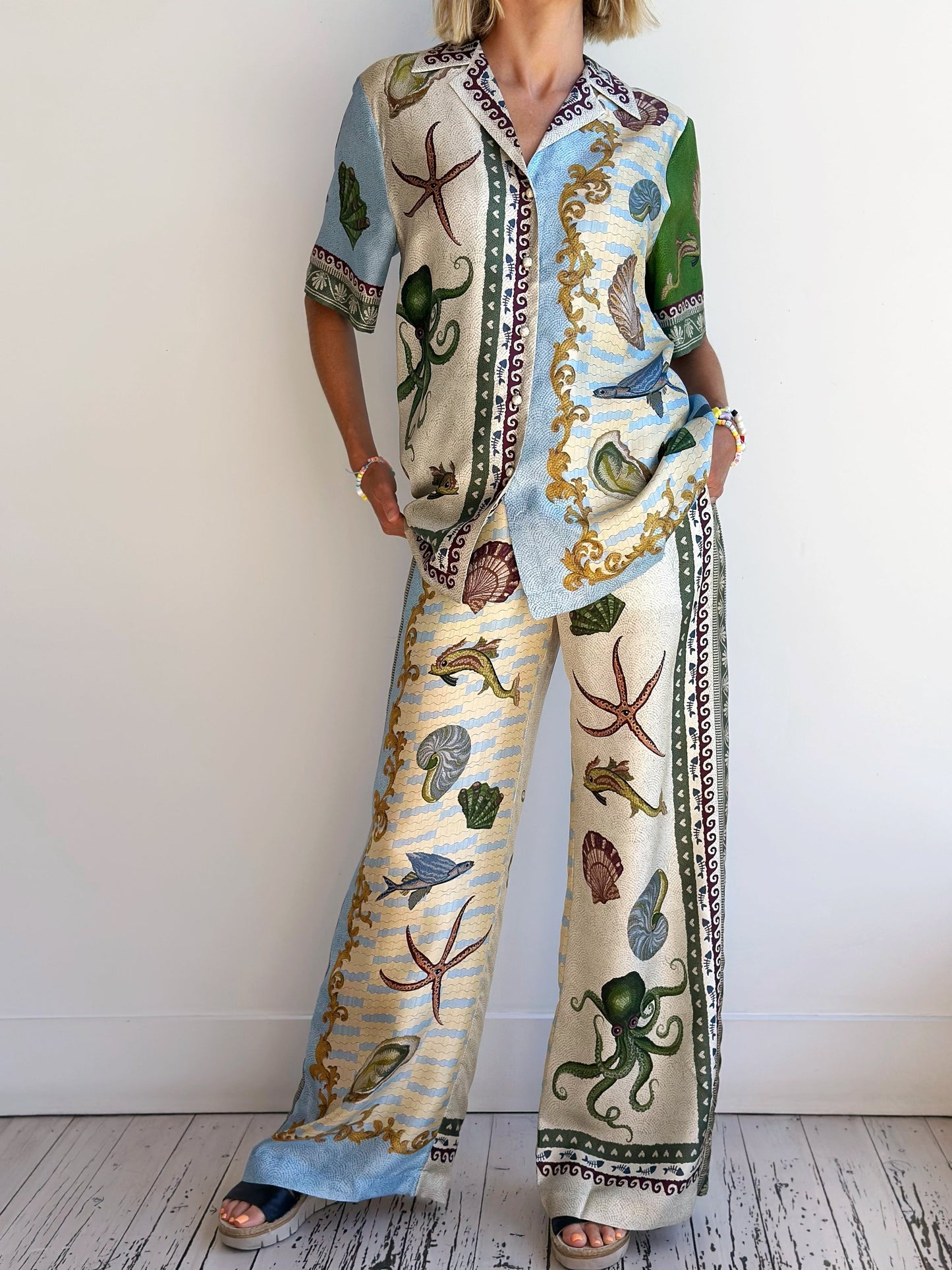 ALM Bath House Silk Shirt | Pants | Set