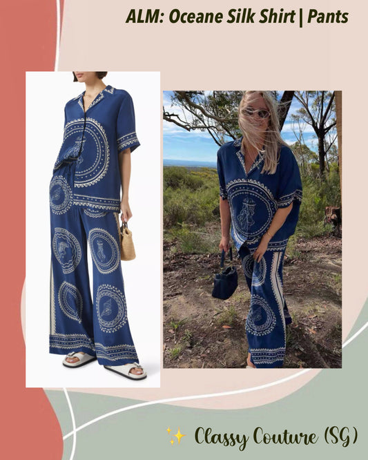 ALM Oceane Silk Shirt | Pants | Set