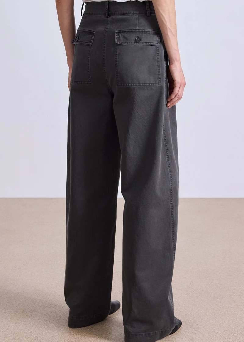 AA Mirabelle Trouser Cotton High Waist Pants in Deep Olive