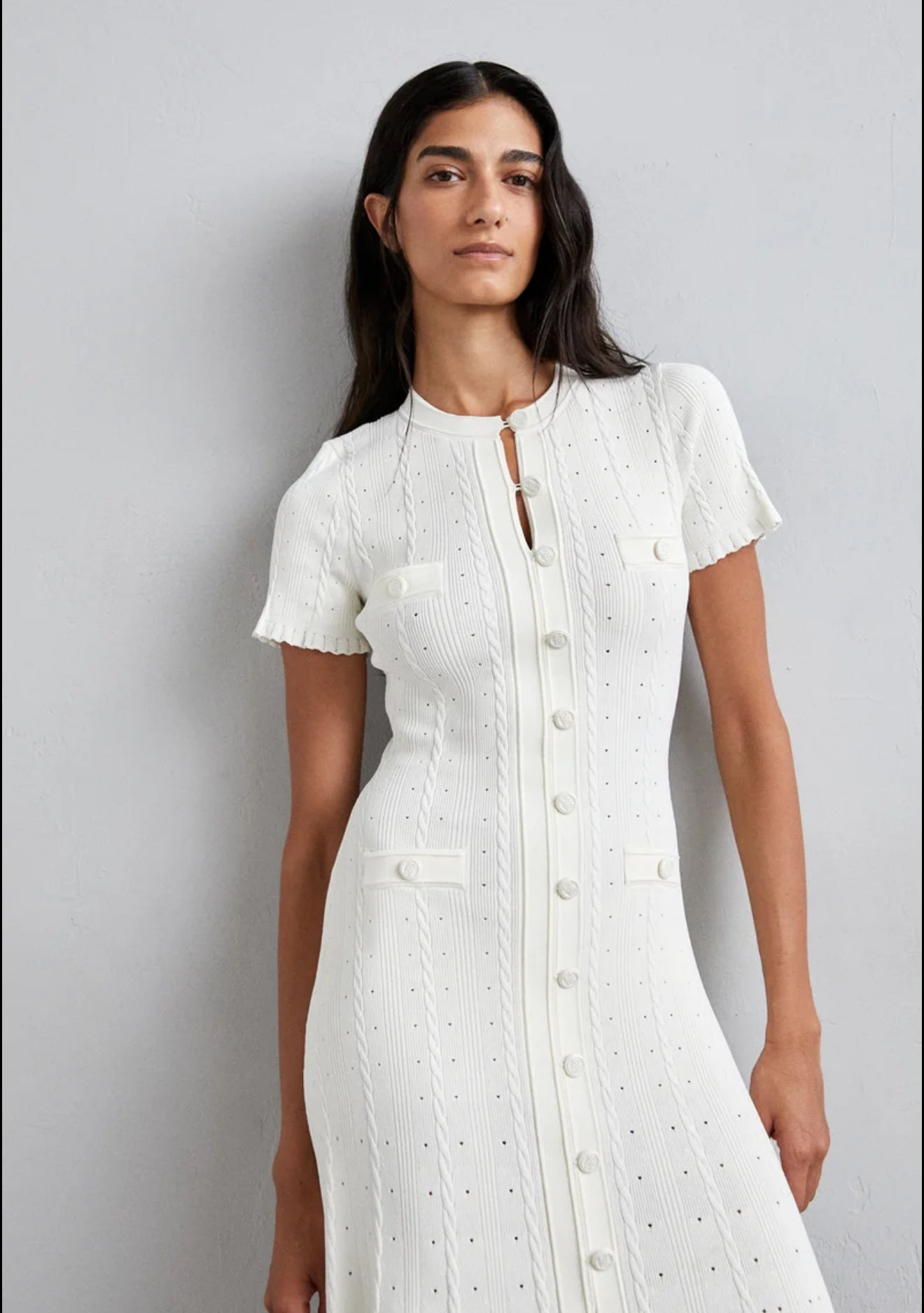 SD Short Sleeve Knit Ruffle Midi Maxi Dress