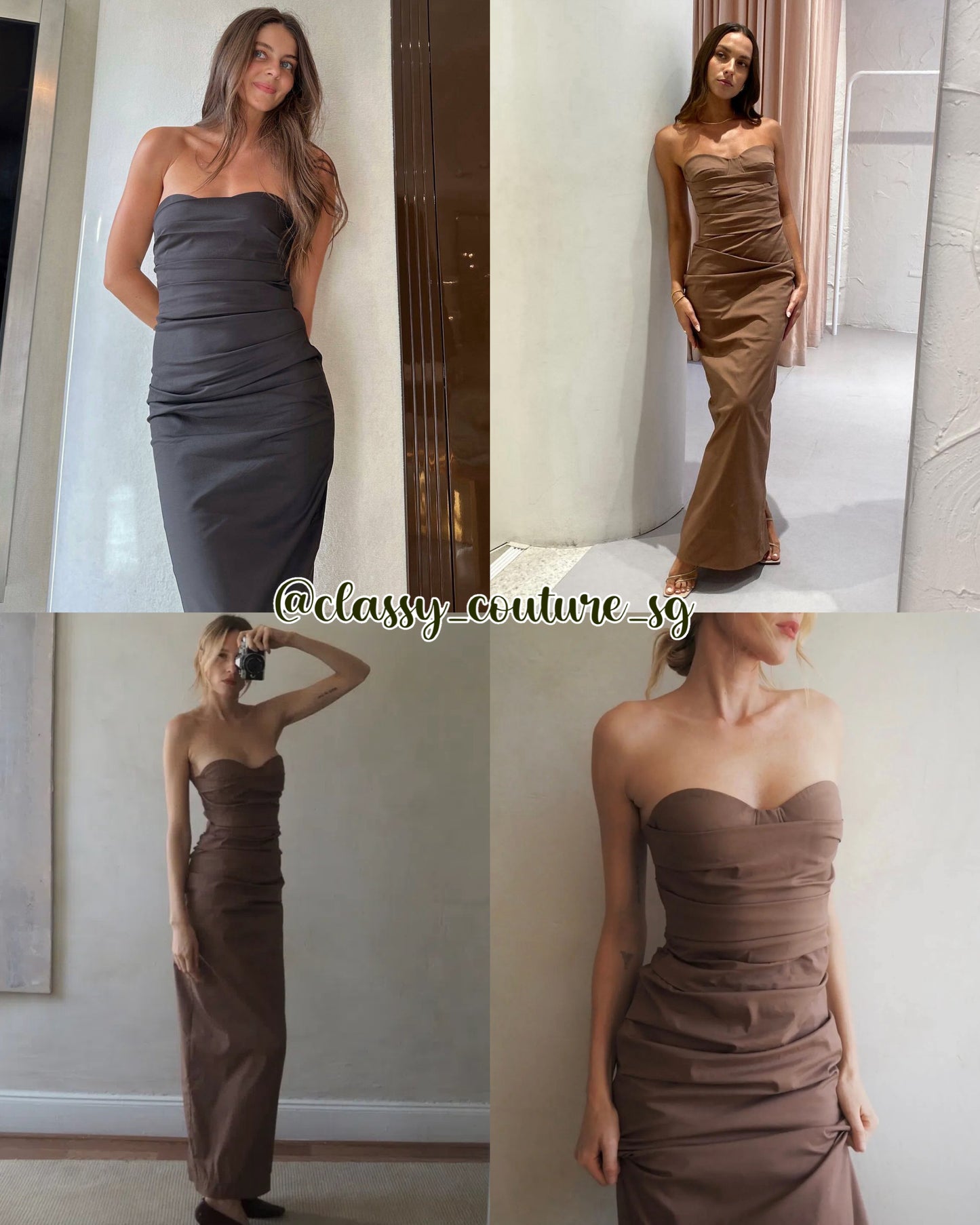 STL Alba Strapless Stretch-Cotton Gown Maxi Dress