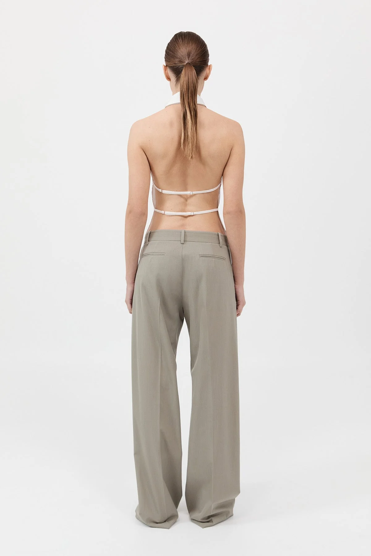 SA Halter Backless Cotton Shirt Top