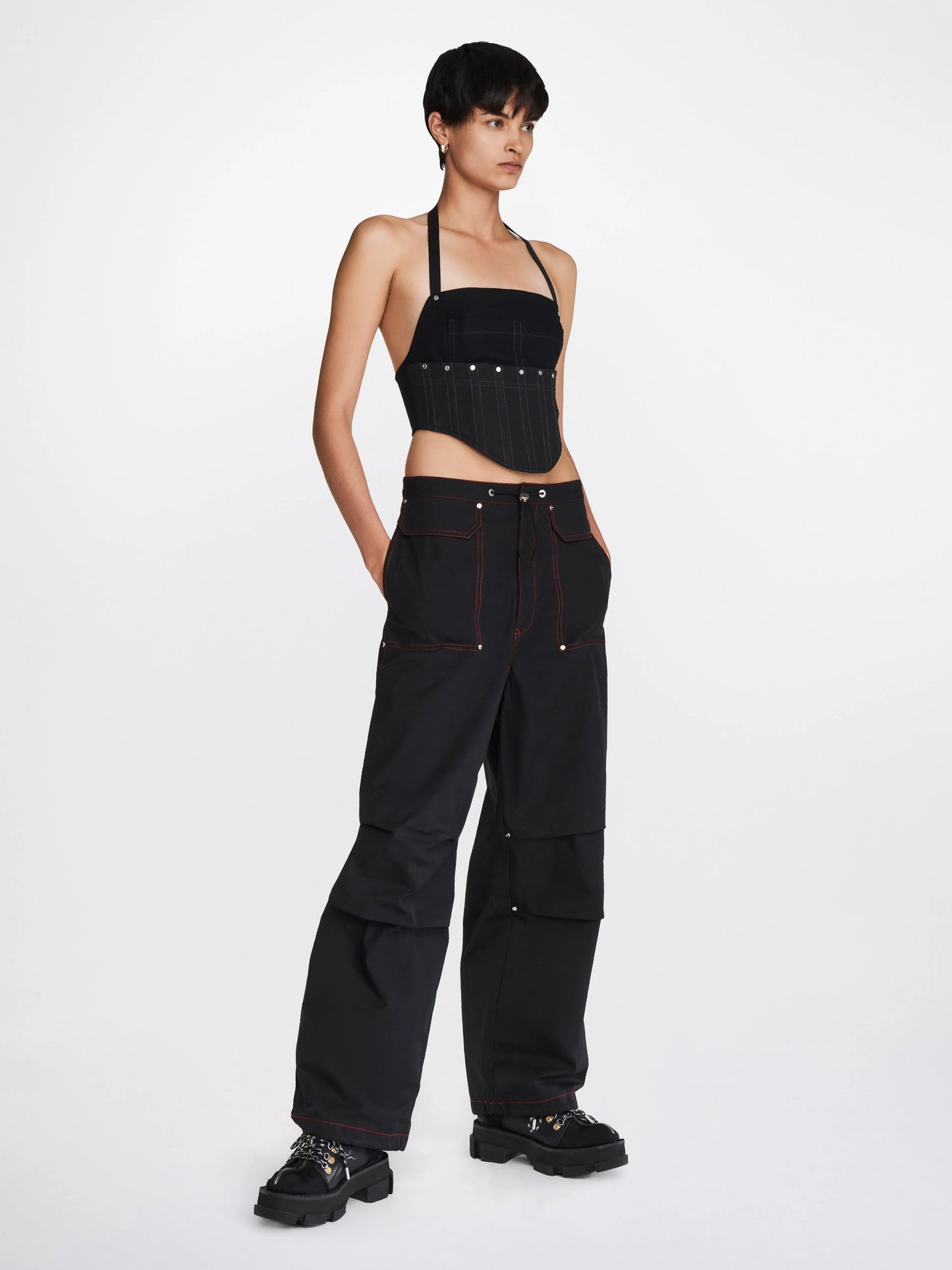 DLee Wrench Pocket Corset Halter Top | Mini Skirt | Set