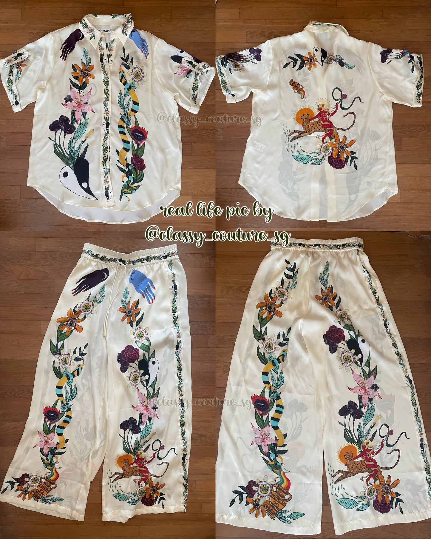 ALM Meagan Oversized Silk Shirt | Pants | Set
