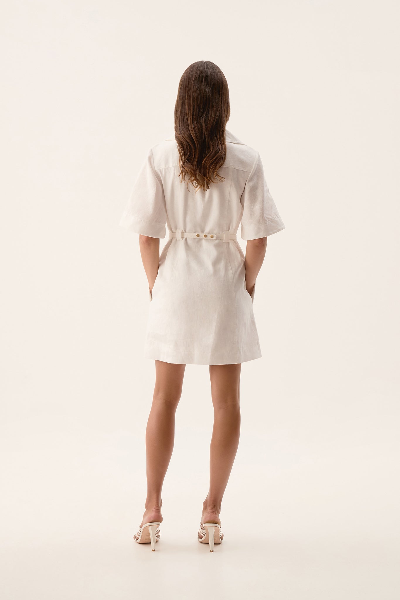 AJ Morgan & Ana Linen-Blend Mini Dress