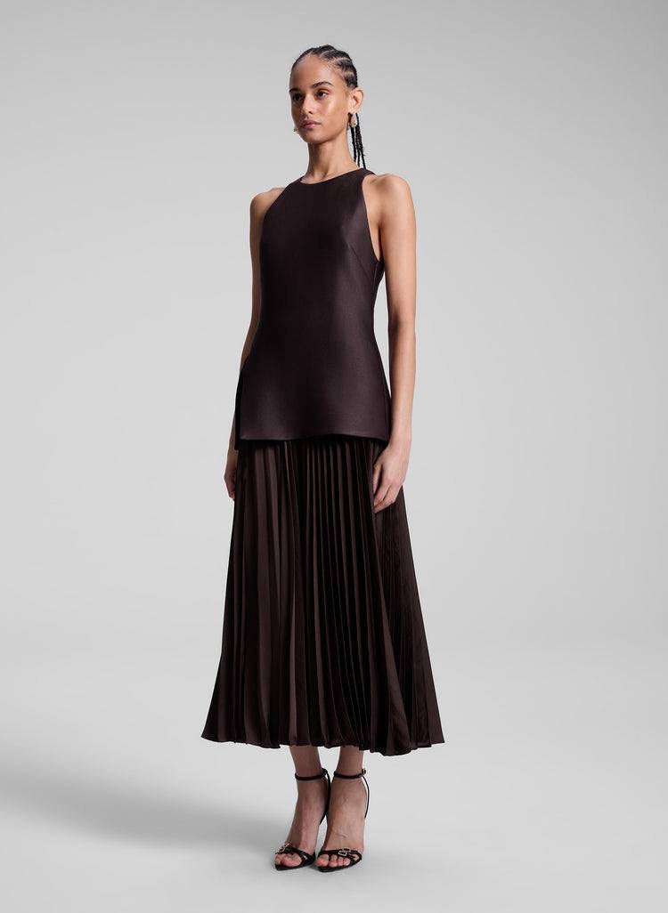 ALC Willow Sleeveless Pleated Midi Dress