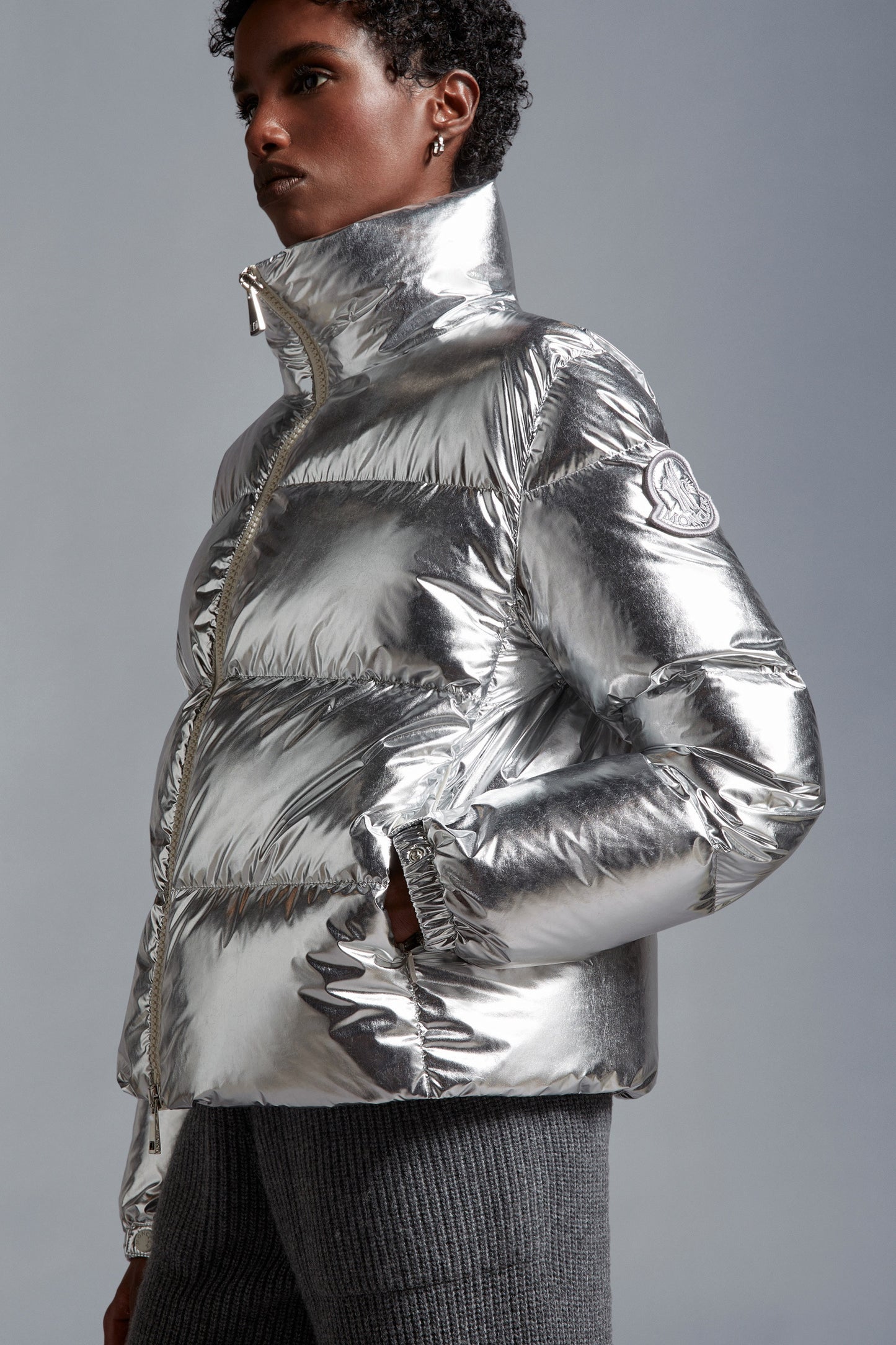 MC Meuse Metallic Silver Down Jacket