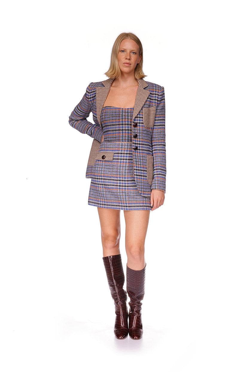 CC Ross Wool Blazer in Blue Sugar Almond