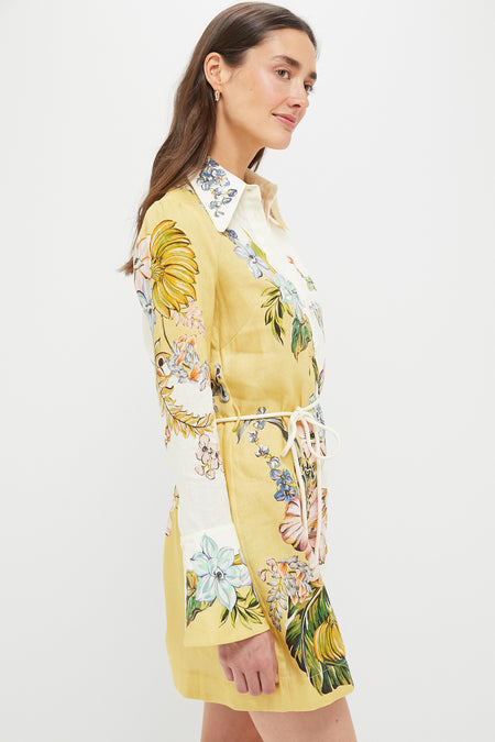ALM Oleander Linen Mini Dress Shirtdress