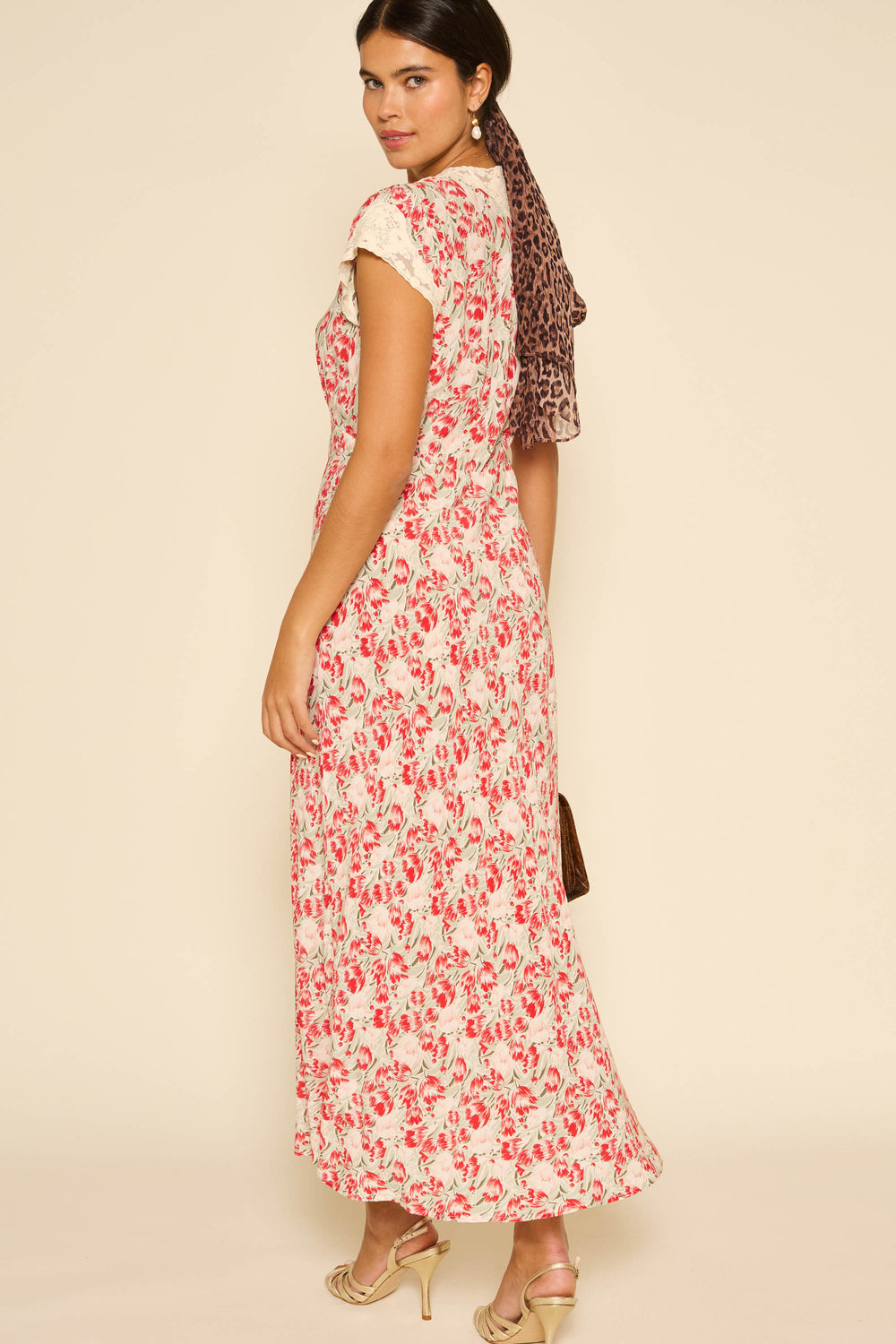 RX Amari Viscose Satin Midi Dress