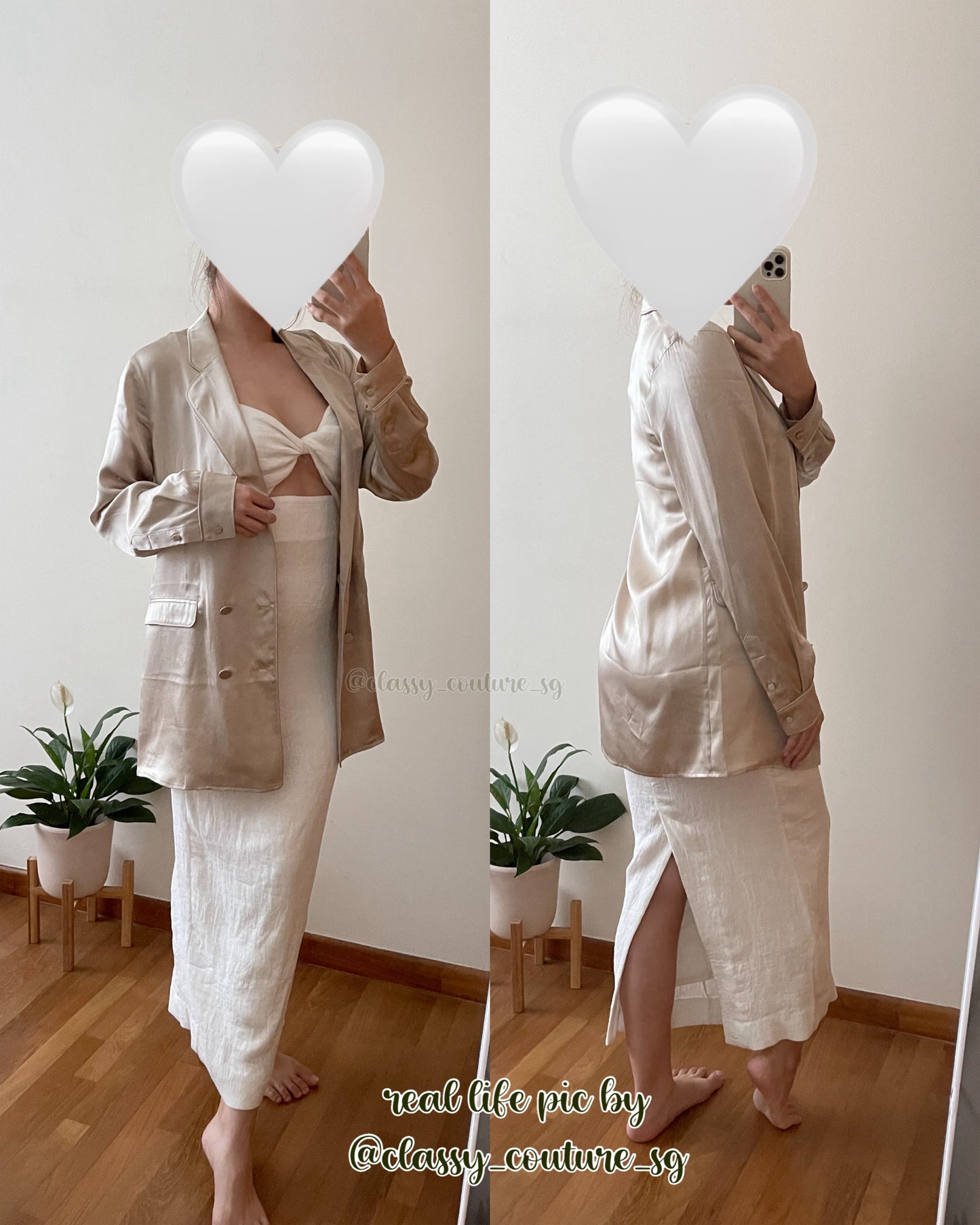 SL Relaxed Blazer Thick 19 Momme Silk in Black | Cedar | Umber