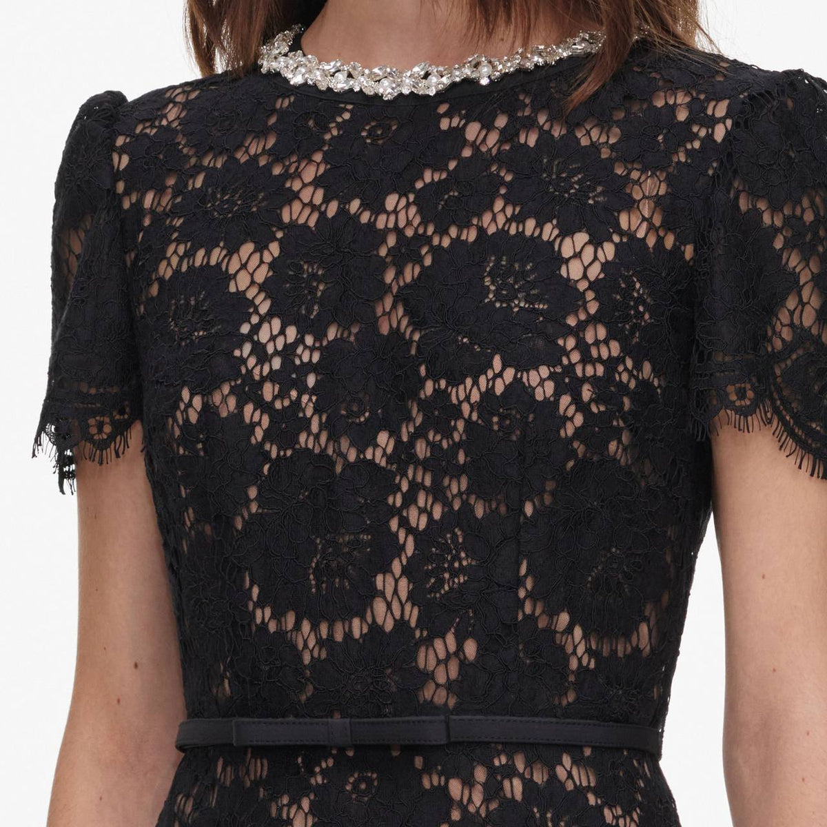 SP Black Lace Midi Dress