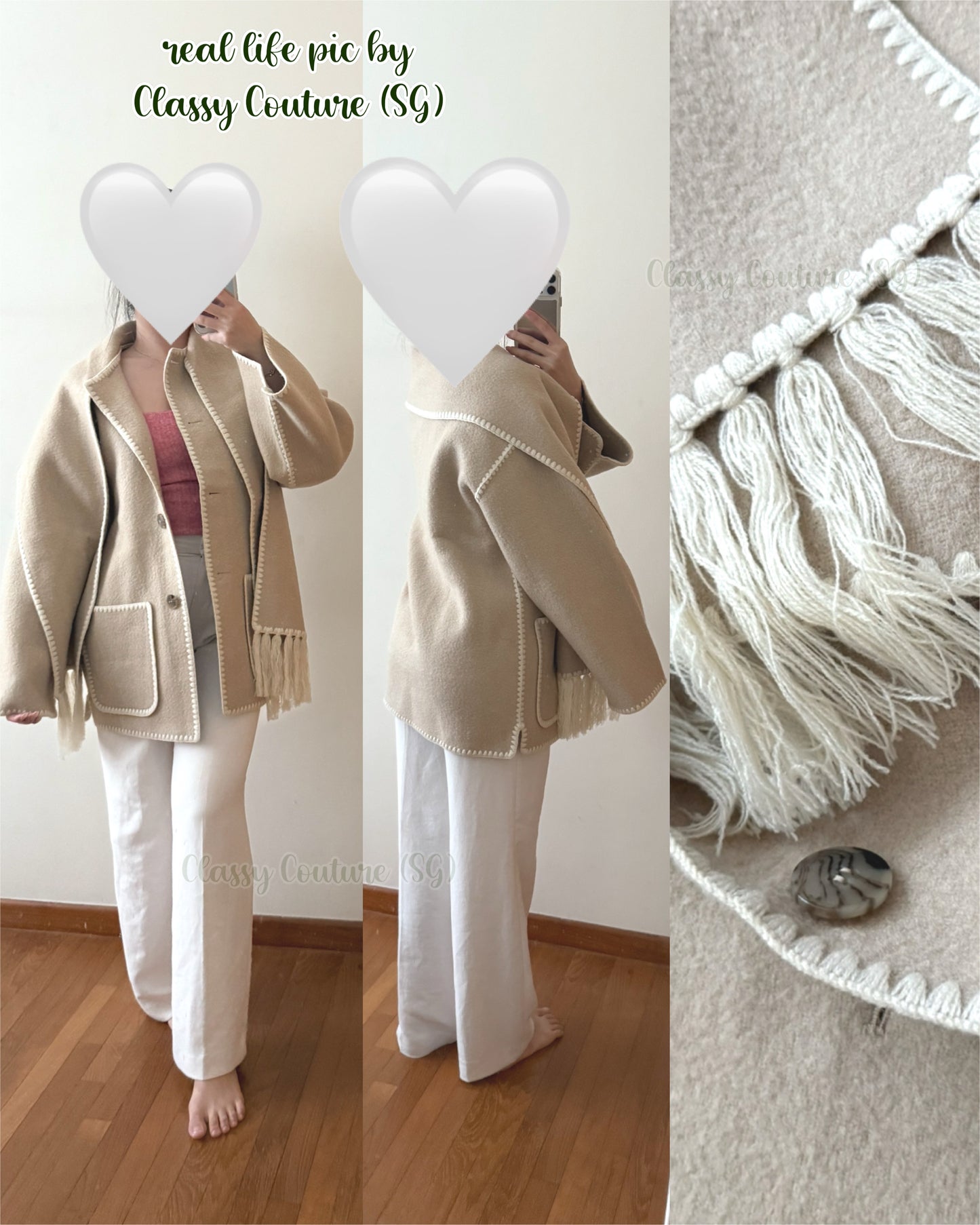 Tot Embroidered Wool-Blend Scarf Jacket